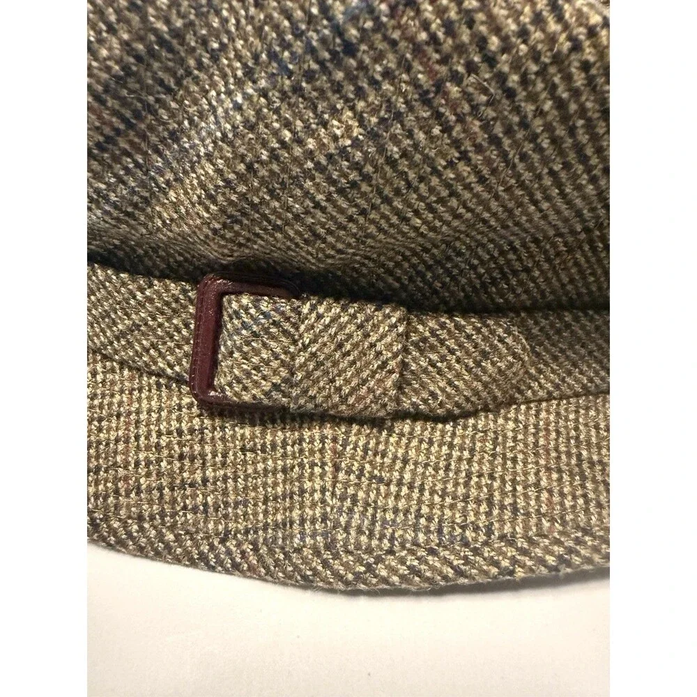 Vintage Doria Gruppo Borsalino Fedora Hat Tweed Herringbone USA 7 1/8 57